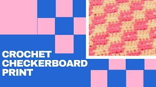 How To Checkerboard Print in Crochet Tutorial [upl. by Ixela]