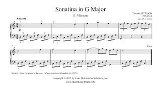 Attwood  Sonatina in G Major II  Minuetto [upl. by Sihtam297]