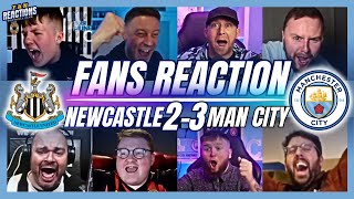 NEWCASTLE amp CITY FANS REACTION TO NEWCASTLE 23 MAN CITY  EPL [upl. by Liederman]