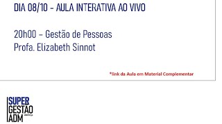 0810  Aula Interativa AO VIVO Gestão de Pessoas [upl. by Rhee293]