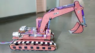 How to Make a Remote Control Hydraulic Excavator  JCB at Home [upl. by Mandych]