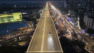 Dhaka Elevated Expressway at Night  Dhaka City Tour through expressway  Bangladesh Road Trip [upl. by Leboff393]