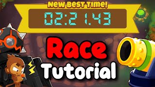 BTD6 Race Tutorial  guide  Carving Out A Run [upl. by Aryk]