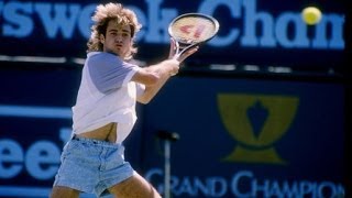 ANDRE AGASSI FUNNY HIGHLIGHTS from the 80s new [upl. by Ayat]