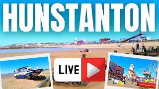 🔴 Hunstanton LIVE  Seafront Tour [upl. by Ekalb]