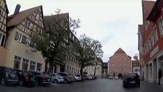 D Feuchtwangen Landkreis Ansbach Fahrt durch die Stadt Oktober 2014 [upl. by Ahcrop]