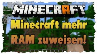 Minecraft mehr RAM Arbeitsspeicher zuweisen  Weniger Laggs [upl. by Packton902]