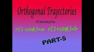 VTU Engineering Maths 1 orthogonal trajectory r1cosθa amp r1cosθb example [upl. by Ier]