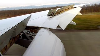 ONBOARD SWISS Boeing 777300ER  FULL FLAPS LANDING at Geneva Airport GVA Full HD [upl. by Arocal947]