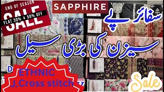 INTERMIX UPTO 60 SALE ETHNIC SAPPHIRE CROSS STITCH J ZEEN LUXURY EMBROIDERED CASUAL PRET UNSTITCHED [upl. by Treb]