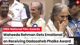 National Film Awards 2023 Veteran Actress Waheeda Rehman Honoured With Dada Saheb Phalke Award [upl. by Cini]