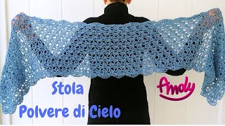 TUTORIAL Stola Polvere di Cielo Uncinetto Facile [upl. by Griseldis]