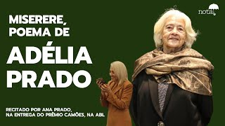 POEMA DE ADÉLIA PRADO EM HOMENAGEM A ABL [upl. by Eronaele430]