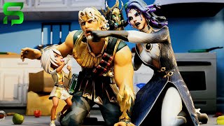 Zeus FAMILY LIFE  Gods Feud Fortnite Movie [upl. by Gainer]