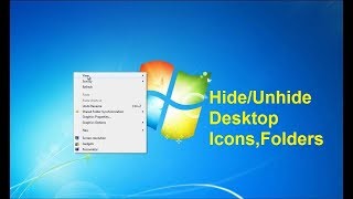 Hide  Unhide Desktop Icon folders डेस्कटॉप से गायब आइकॉन कैसे ठीक करे [upl. by Dwinnell]