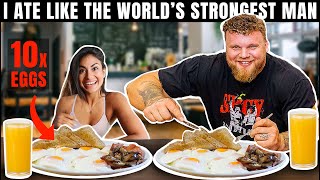 I ATE LIKE THE WORLDS STRONGEST MAN Ft The Stoltman Brothers [upl. by Noira]