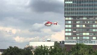 RTH Rettungs Hubschrauberanflug auf Uni Klinikum Köln [upl. by Bullough]