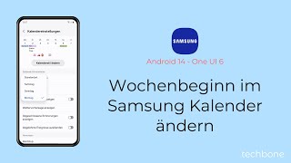 Wochenbeginn im Samsung Kalender ändern  Samsung Android 14  One UI 6 [upl. by Zurc360]