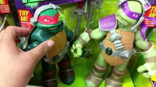 TMNT TOYS Teenage Mutant Ninja Turtles Talking Action Figures Interactive Fun [upl. by Stoffel175]