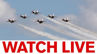 Blue Angels Thunderbirds fly over NYC NJ [upl. by Yam]