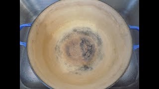 Cleaning an Enamel Cast Iron Pot [upl. by Montanez]