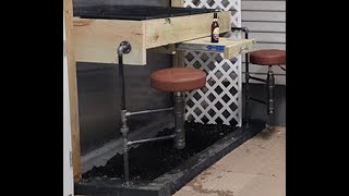 Swing Out Bar Stools Made from Black Iron Pipe [upl. by Leba]