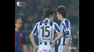 Nihat Kahvecinın direği kırdığı an Barcelona  Real Sociedad 200304 [upl. by Ninetta41]