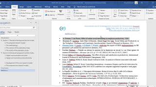 Insert a Reference list  Word 2010 APA 6th ed [upl. by Gibe]