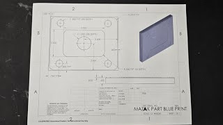 MAZAK Writing a Mazatrol Program for this Blue Print face profile pockets amp drill holes [upl. by Vikki]