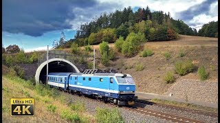 Fast trains in Czech Republic  160kmh  Tunnels part  Freight trains  Czech railways 4K [upl. by Eniamej]