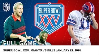 Super Bowl XXV  Bills vs Giants quotWide Rightquot  NFL Full Game [upl. by Attennhoj522]