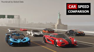 CAR SPEED COMPARISON 3D  3D Animation Comparison [upl. by Selia]