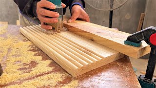 Handcrafted DIY Makeup Vanity Table  Masterful Woodworking Skills with a Router [upl. by Viquelia306]