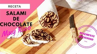 Salami de Chocolate RECETA MUY FÁCILRealmente Delicioso [upl. by Aibos]