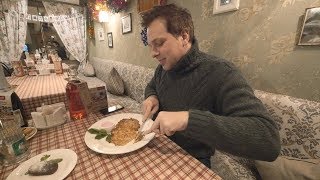 Soviet Cafe quotKvartirkaquot St Petersburg Russia Russian Cuisine [upl. by Acirrej]