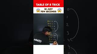 Easy Trick to Learn Table of 8  Multiplication Table of 8😱 Magic or maths mathtricks viraltrick [upl. by Certie]