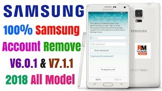 100 Samsung Account RemoveBypass V601 amp V711 All 2018 Model [upl. by Kamerman579]