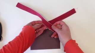 How to tie a flat knot using Stampin Up ribbon [upl. by Batchelor808]