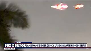 Boeing cargo plane sparks fire over South Florida [upl. by Lj]