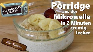 Mikrowellen Haferflocken Porridge Rezept in 2 Minuten  How to make perfect Oatmeal  Yulaf Lapası [upl. by Dyer]