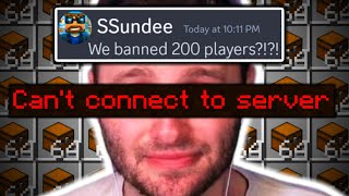 Shutting Down SSundee’s PaytoWin Minecraft Server – 200 Players BANNED [upl. by Harras]