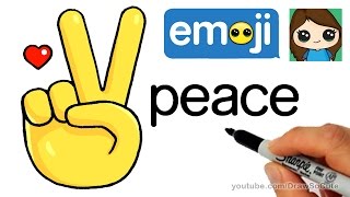 How to Draw Peace Sign Hand Emoji [upl. by Aniweta]