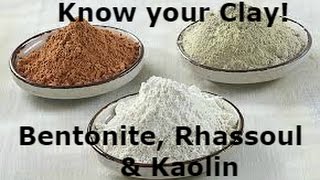 Know Your Clay Bentonite Rhassoul amp Kaolin [upl. by Kimmie]