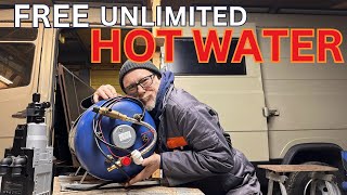 The best way to heat water in a camper van vanlife [upl. by Enaxor]