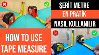 Şerit metre nasıl kullanır  Şerit metrenin gizli özelliği  how to use tape measure [upl. by Ledniahs216]