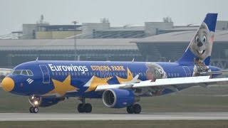 Special Livery  Eurowings A320214  DABDQ  Landing and TakeOff  LeipzigHalle Airport [upl. by Boykins]