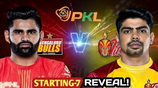 Pro Kabaddi season 11 2024  quotBengaluru bulls aur Telugu Titans starting 7 And Top NewsquotRJHNEWSTV [upl. by Zoha]