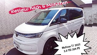 Volkswagen Multivan T7 20 TSI 204 PS Review nach 6 Monaten Nutzung [upl. by Rois]