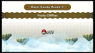 New Super Mario Bros U Deluxe RockCandy Mines1 Fuzzy Clifftop [upl. by Sperry691]