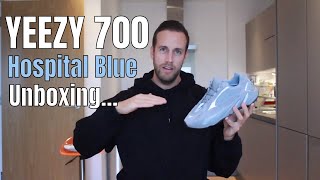 Yeezy Boost 700 V2 Hospital Blue Unboxing Review amp On Feet [upl. by Harima]